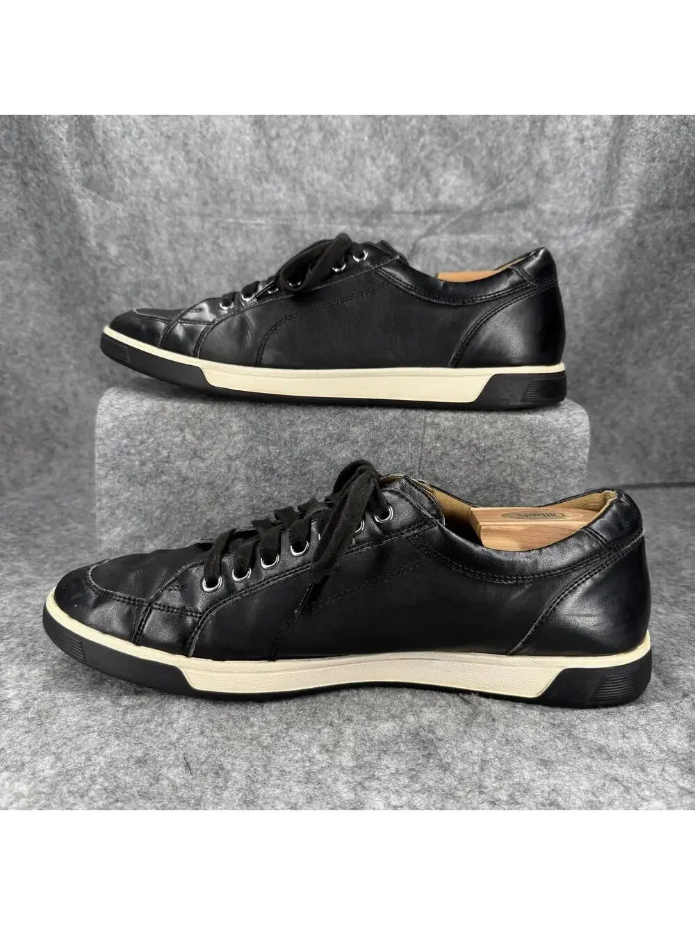 Cole Haan Vartan Sport Oxford Low Top Sneakers Shoes Black Leather Canvas 12M